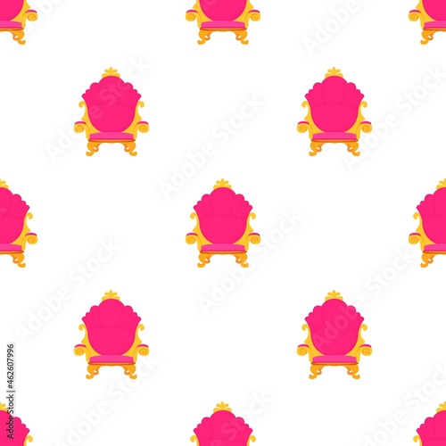 Pink royal princess throne pattern seamless background texture repeat wallpaper geometric vector