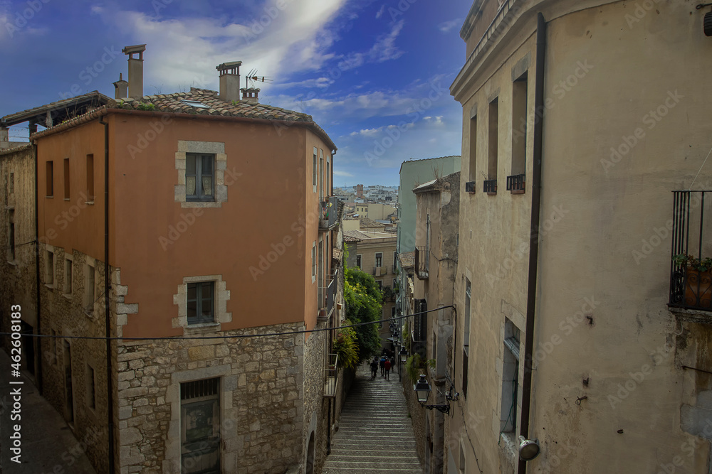 The Jewish Quarter in the city of Girona, Spain