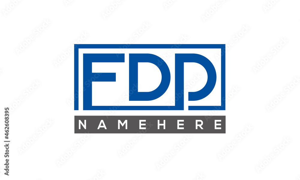 FDD creative three letters logo