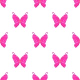 Pink fairy wings pattern seamless background texture repeat wallpaper geometric vector