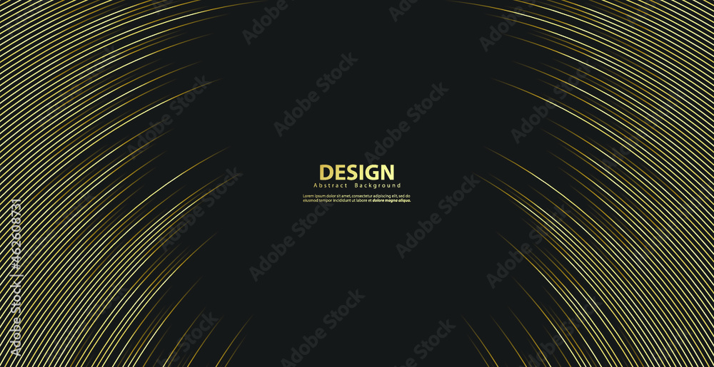 Obraz premium Abstract gold background. Golden line wave. Luxury style. Vector illustration.