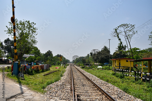 railway line track in the foot hill of Kalimpong District.