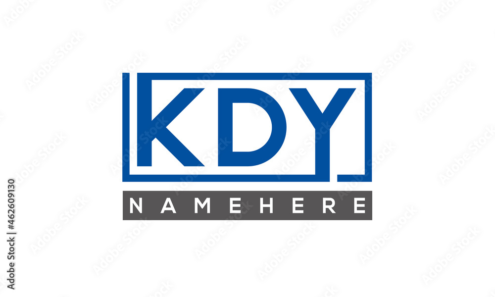 KDY creative three letters logo KDY creative three letters logo
