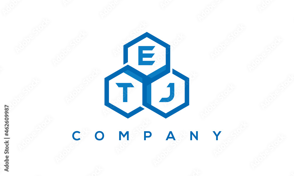 ETJ three letters creative polygon hexagon logo