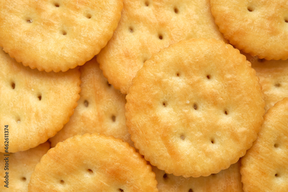 Top View of Round Crackers, Food Background. Top View of Round Crackers, Food Background.