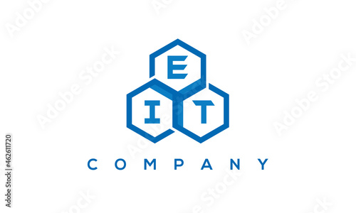 EIT three letters creative polygon hexagon logo