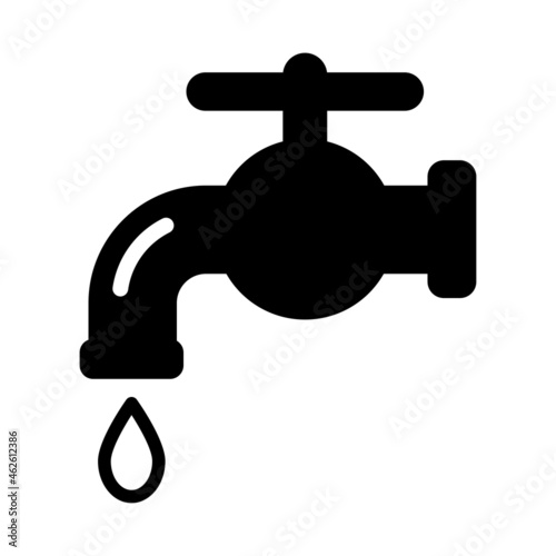 水漏れ蛇口のアイコン