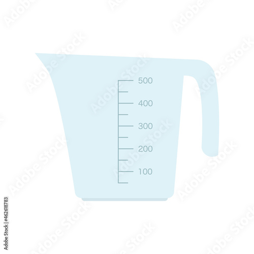Glass or plastic empty measuring cup for prepare and mixing.