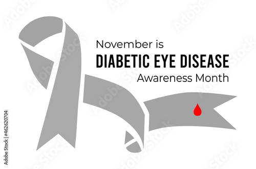November is Diabetic Eye Disease Month. Vector illustration