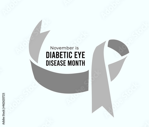 November is Diabetic Eye Disease Month. Vector illustration