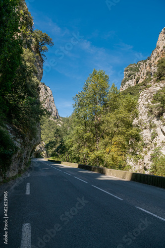 Mountain road in Pyrenees France.