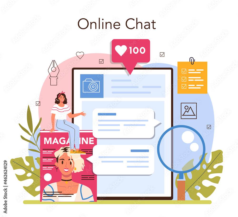 Magazine editor online service or platform. Content selection Magazine editor online service or platform. Content selection