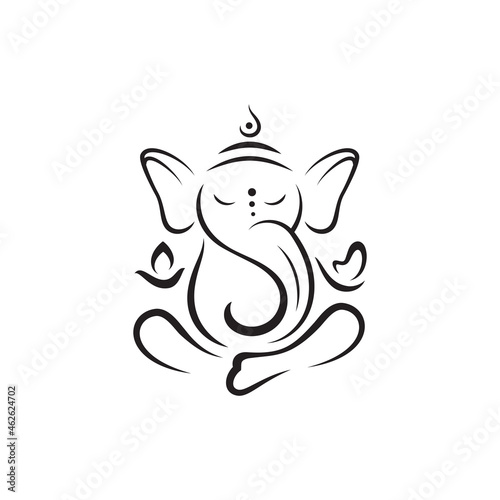 Canvas Print Ganesha Vector icon design illustration