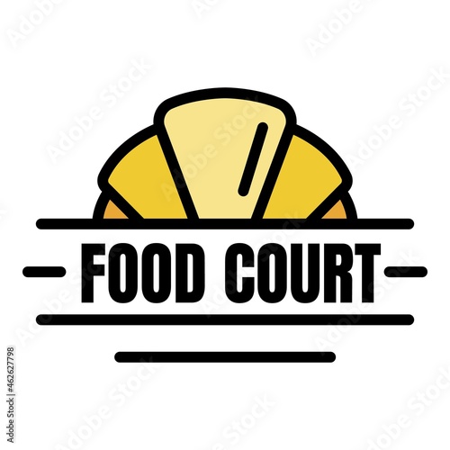 Fresh food court logo. Outline fresh food court vector logo color flat isolated