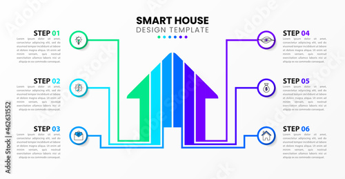 Infographic design template. Creative concept with 6 steps