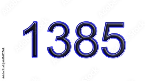 Free Download blue 1385 number 3d effect white background - GFXLoad