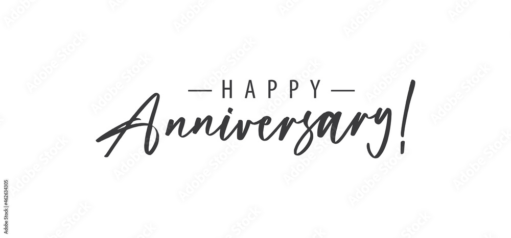Happy Anniversary calligraphy inscription. Greeting banner. Hand drawn style design. Handwritten modern lettering. Happy Anniversary calligraphy inscription. Greeting banner. Hand drawn style design. Handwritten modern lettering.