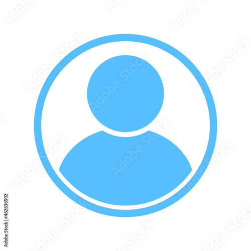 User account profile blue icon