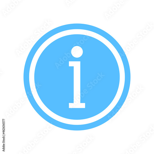 Information sign blue icon