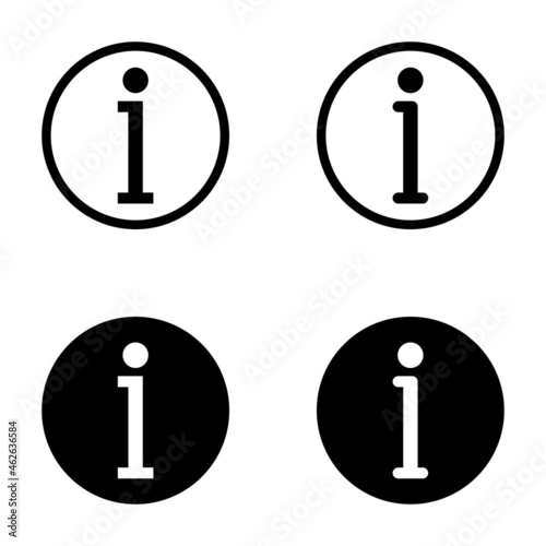 Set of round info icon