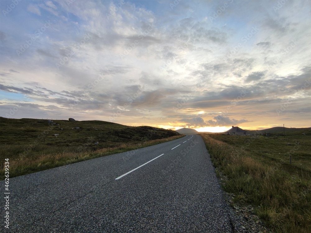 A random road in Balallan, Isle of Lewis, Scotland, United Kingdom A random road in Balallan, Isle of Lewis, Scotland, United Kingdom