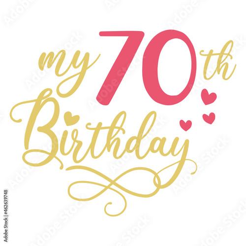 My 70th birthday celebration, 70 years anniversary celebration design