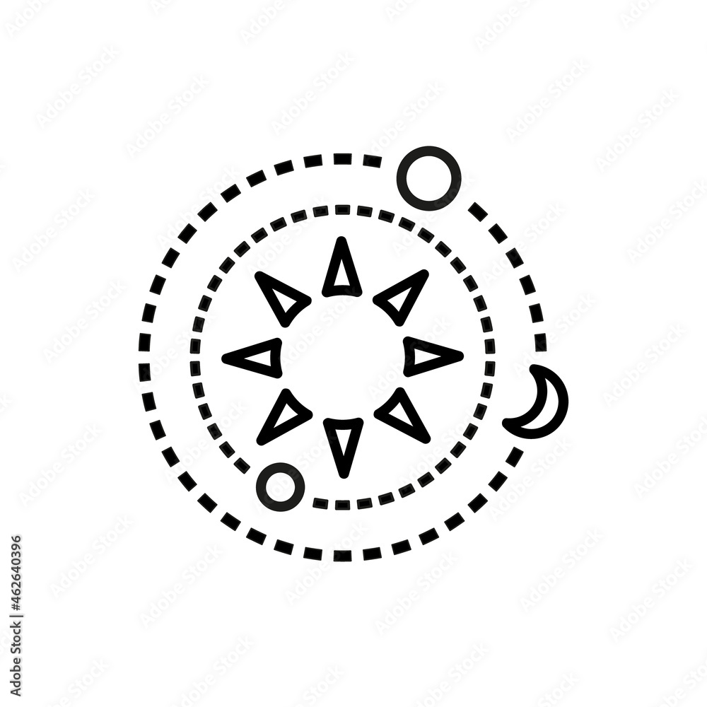 Galaxy flat icon. Constellation pictogram for web. Line stroke. Isolated on white background. Vector eps10 Galaxy flat icon. Constellation pictogram for web. Line stroke. Isolated on white background. Vector eps10
