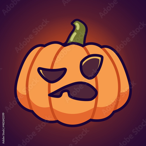 Halloween Funny Face October Pumpkin version 8
