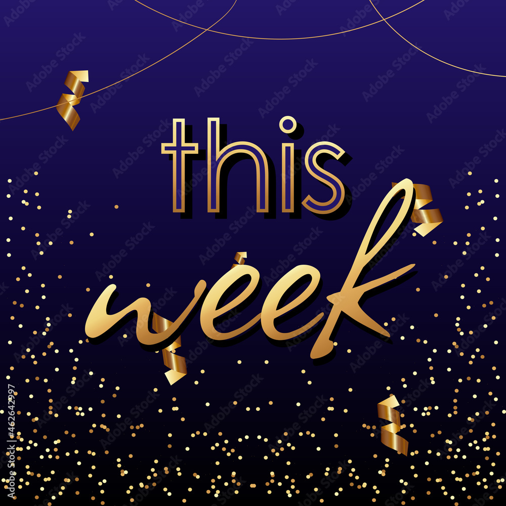 this week new year blue black golden background serpentine glitter sign sale this week new year blue black golden background serpentine glitter sign sale