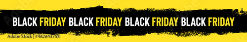 Banner for black friday promotion. Brush stroke background.