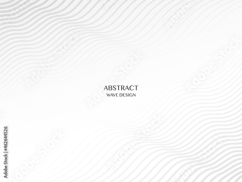 Abstract grey and white waves background. Template line texture for banner and brochure. Vector business illustration