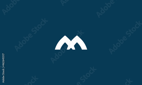 letter M logo minimal bridge style © Artimas 