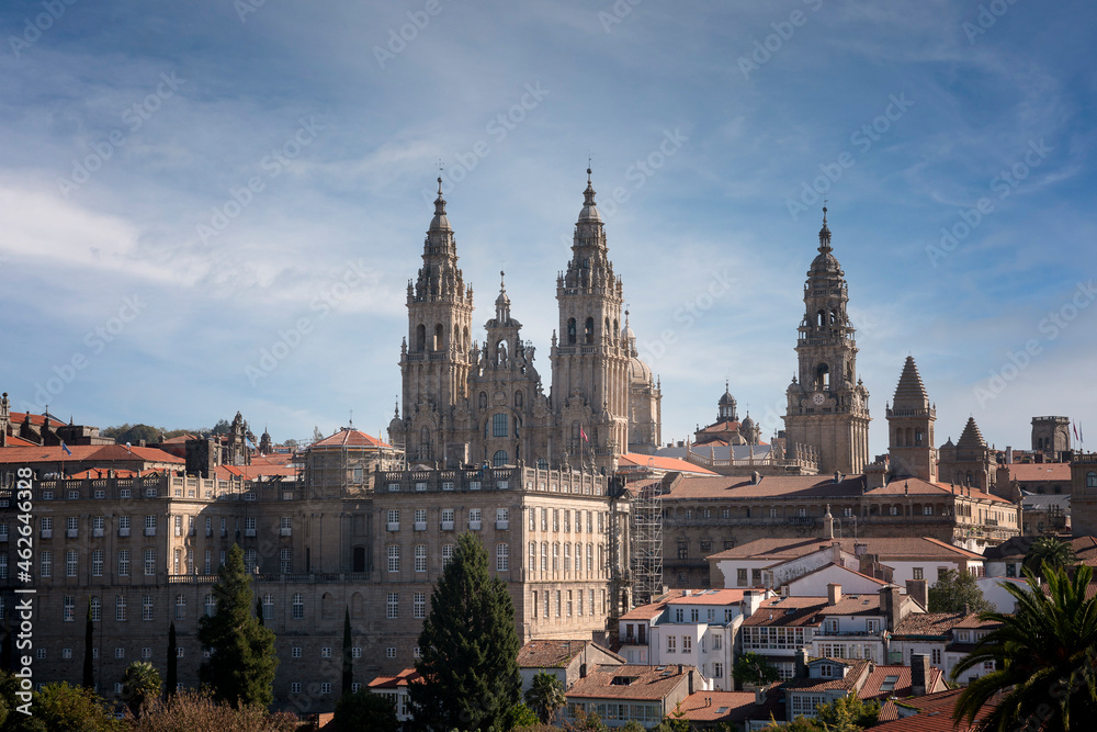 Cathedral of Santiago de Compostela seen from the alameda
