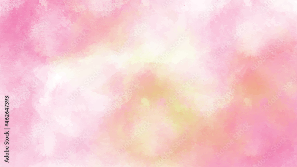 Pink water color background. Subtle pink watercolor gradient illustration.
