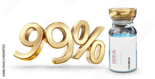 99% golden symbol and vacci...