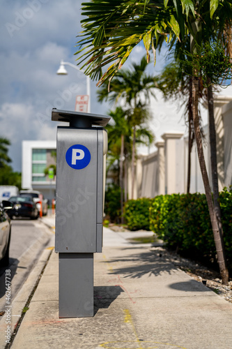 Solar powered street parking kiosk