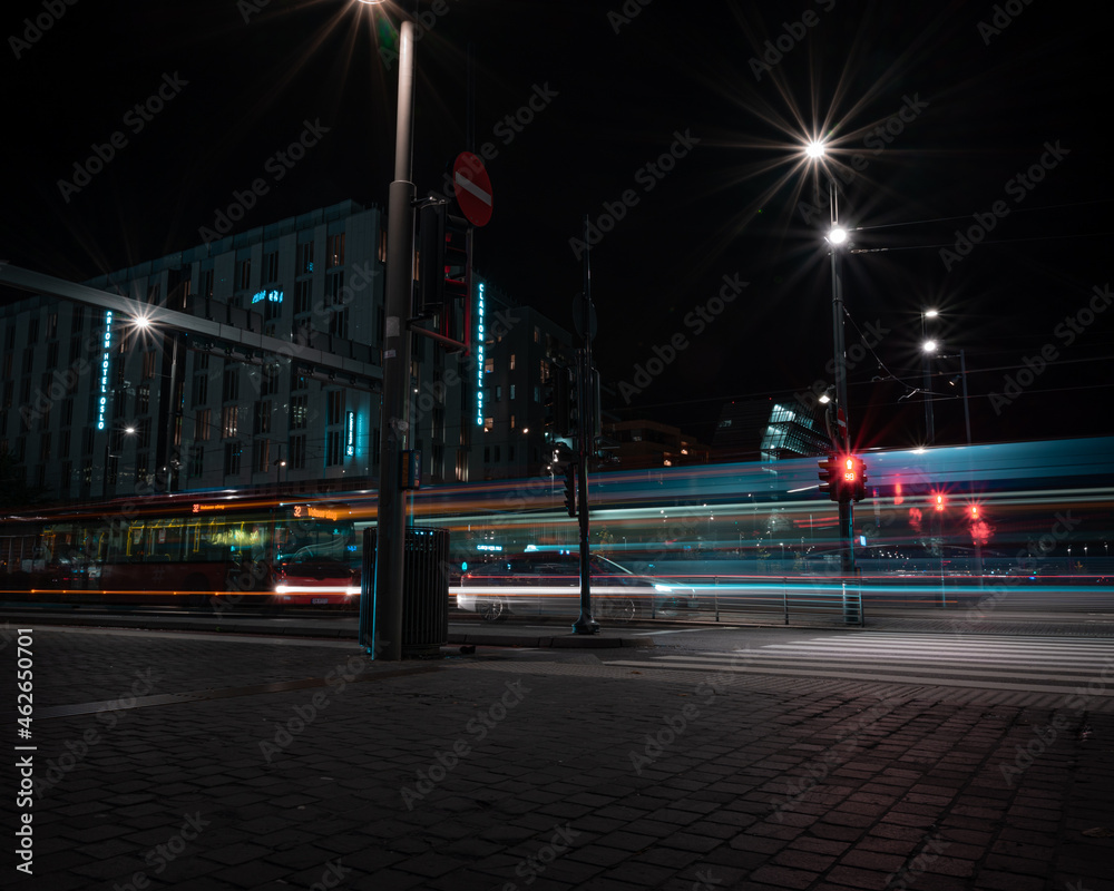 Fototapeta premium traffic in the city long exposure