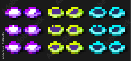 Set Ringing alarm bell, Web camera, Digital door lock, Smart light bulb, home with smart watch and Security icon. Vector