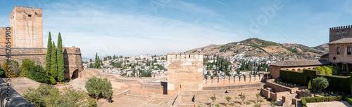 Panoramic view from the Alhambra of Granada city
