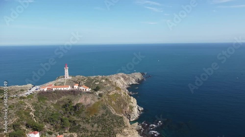 Vue aérienne du Cap Béar dans les Pyrénées orientales en France photo