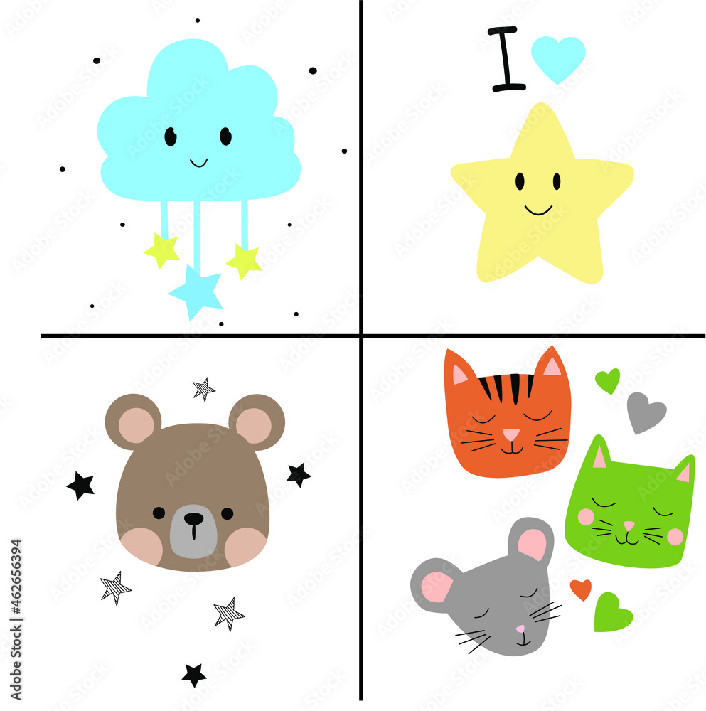Naklejka premium set of animals