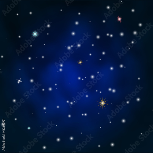 Colorful night sky with stars background