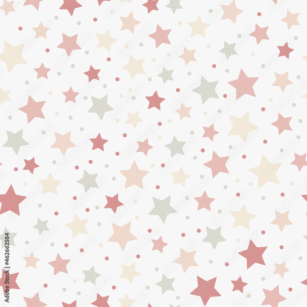 Seamless pattern with stars isolated on white background. Pastel colors. Seamless pattern with stars isolated on white background. Pastel colors.