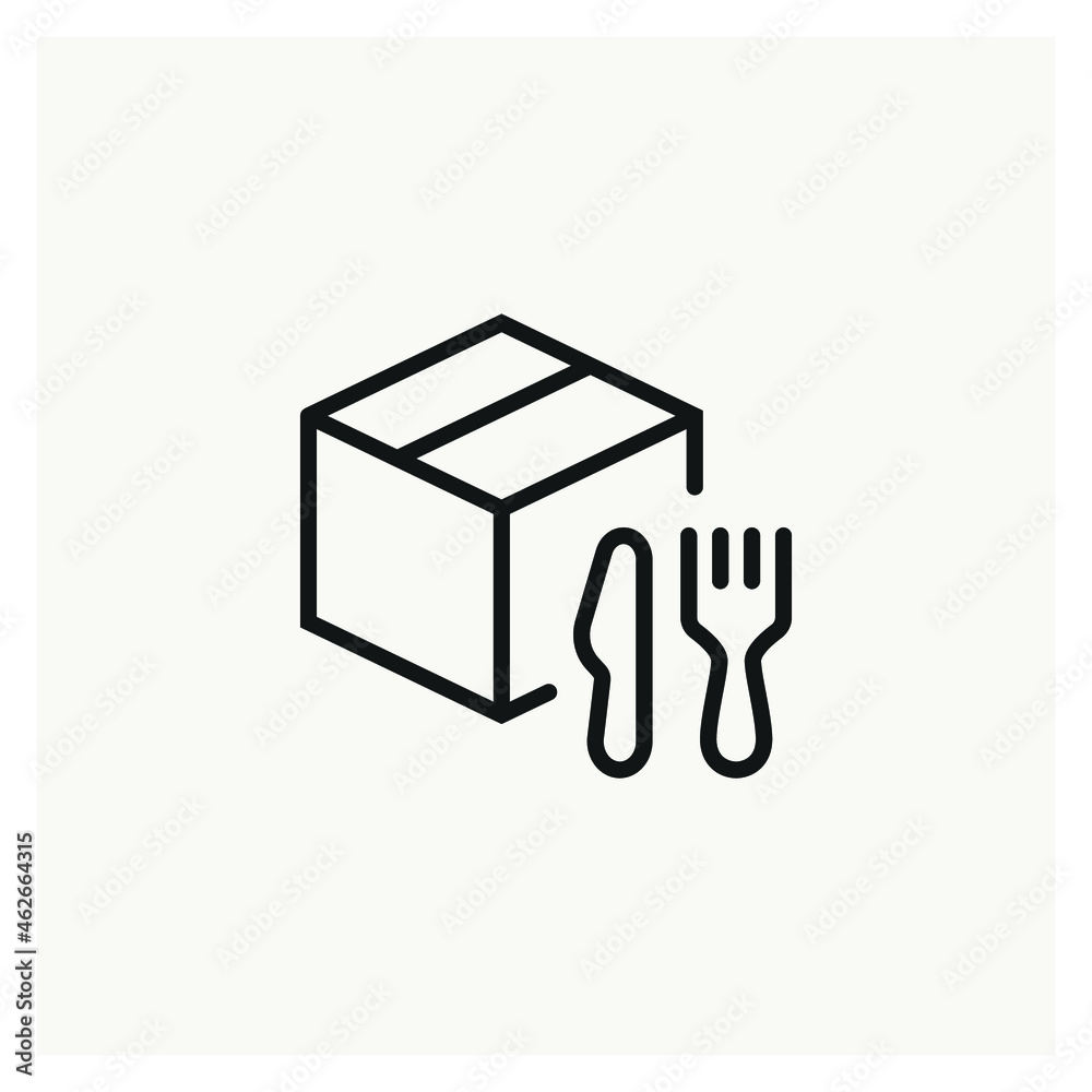 Food Package Delivery icon vector Food Package Delivery icon vector