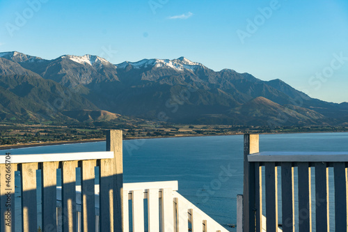 Golden sunset over Kaikoura Peninsula Walkway  Canterbury  New Zealand