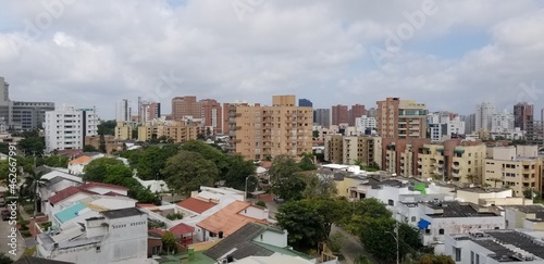 Barranquilla, Atlantico, Colombia. November 13, 2019: Cityscape with architecture and city buildings.