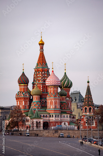 St. Basil's Cathedral on red square, an unusual angle