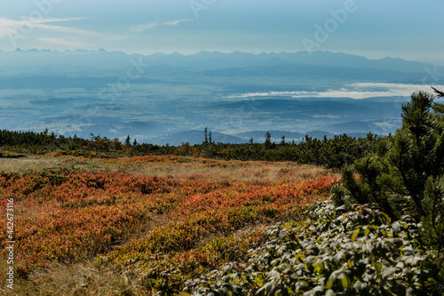Barania Góra Silesian Beskids Poland view of the Tatra Mountains