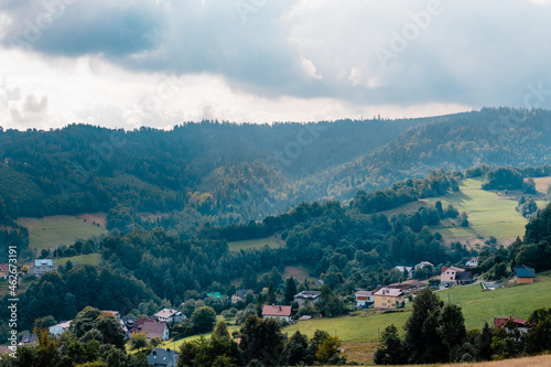 Fototapeta Naklejka Na Ścianę i Meble -  mountain view Silesian Beskids Czantoria Polska