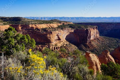 View of Colorado National Monument from an overlook along Rim Rock Road © PT Hamilton